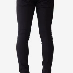 MENS JEANS OSCAR 5 POCKET JEAN / KNEE SLIT-BLACK