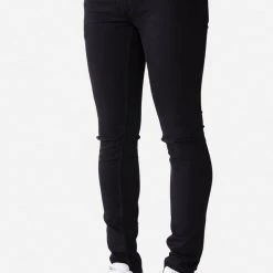 MENS JEANS OSCAR 5 POCKET JEAN / KNEE SLIT-BLACK