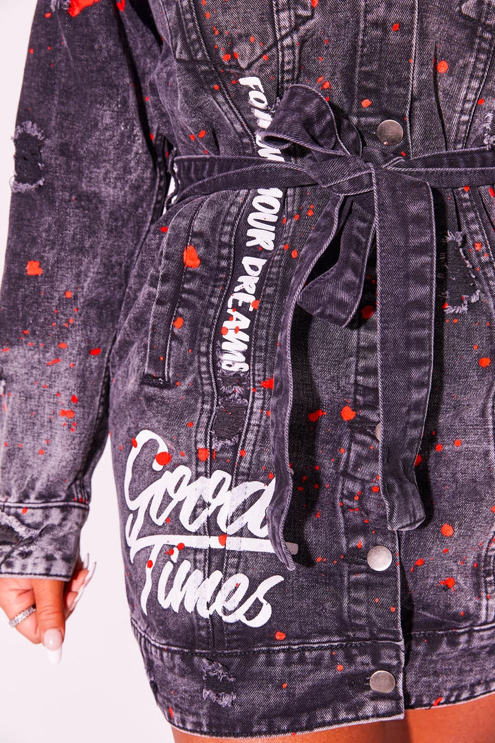 WOMENS JACKETS Best Seller TALK ABOUT IT DISTRESSED JACKET-BLACK 8 WOMENS JACKETS Best Seller TALK ABOUT IT DISTRESSED JACKET-BLACK