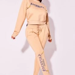 WOMENS TRACK SETS LOTTIE TRACKSET-BEIGE 9 WOMENS TRACK SETS LOTTIE TRACKSET-BEIGE