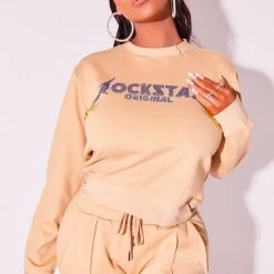 WOMENS TRACK SETS LOTTIE TRACKSET-BEIGE 10 WOMENS TRACK SETS LOTTIE TRACKSET-BEIGE