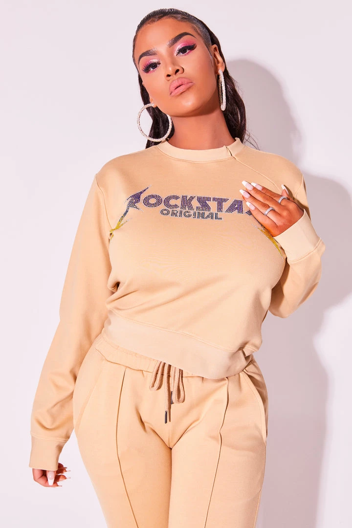 WOMENS TRACK SETS LOTTIE TRACKSET-BEIGE 5 WOMENS TRACK SETS LOTTIE TRACKSET-BEIGE