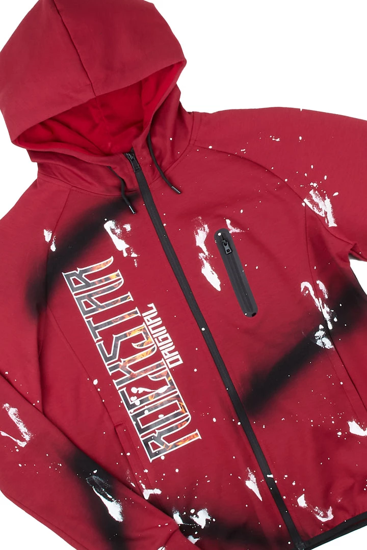 MENS TRACK SETS LORO GRAPHIC TRACK SET-BURGUNDY 2 MENS TRACK SETS LORO GRAPHIC TRACK SET-BURGUNDY