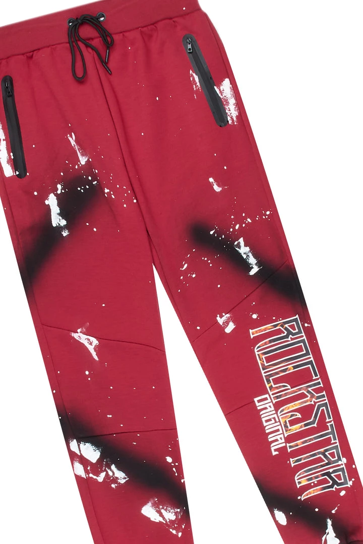 MENS TRACK SETS LORO GRAPHIC TRACK SET-BURGUNDY 3 MENS TRACK SETS LORO GRAPHIC TRACK SET-BURGUNDY