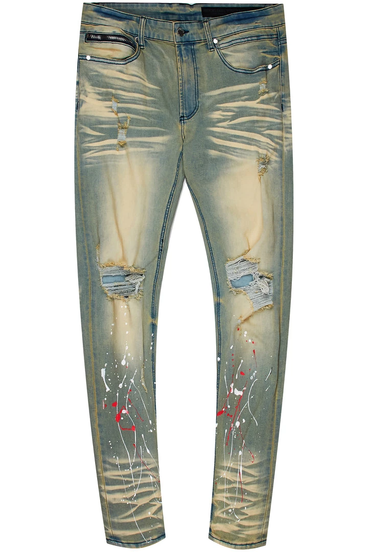 MENS JEANS LUKA PAINTER JEAN-DARK WASH 1 MENS JEANS LUKA PAINTER JEAN-DARK WASH