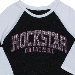 WOMENS TEES MAIA BASEBALL TEE-BLACK