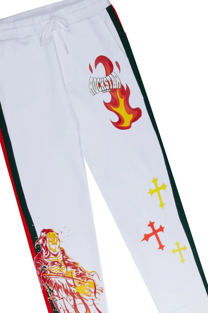 MENS TRACK SETS MANE GRAPHIC TRACK SET-WHITE 3 MENS TRACK SETS MANE GRAPHIC TRACK SET-WHITE