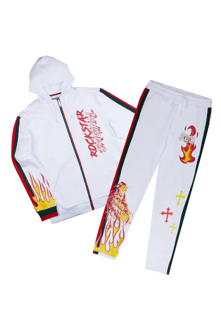 MENS TRACK SETS MANE GRAPHIC TRACK SET-WHITE 1 MENS TRACK SETS MANE GRAPHIC TRACK SET-WHITE