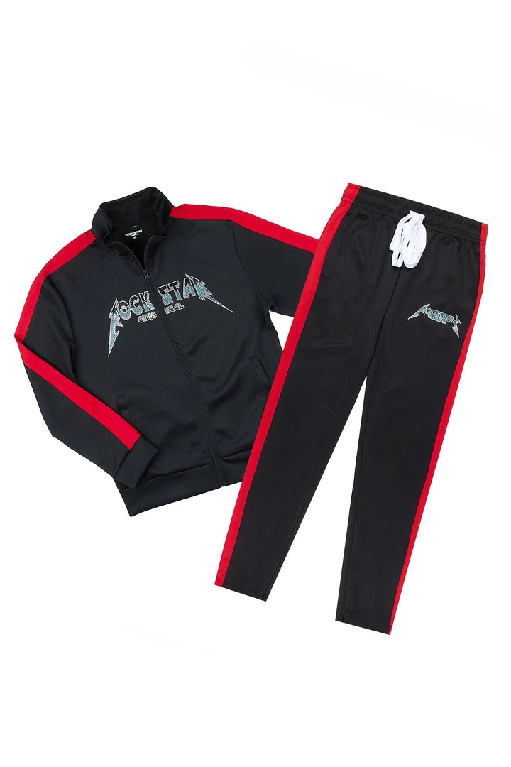 MENS TRACK SETS MARQI GRAPHIC TRACK SET-BLACK/RED 1 MENS TRACK SETS MARQI GRAPHIC TRACK SET-BLACK/RED