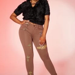 WOMENS TOPS DOTTIE FAUX FUR TOP-BLACK Best Seller