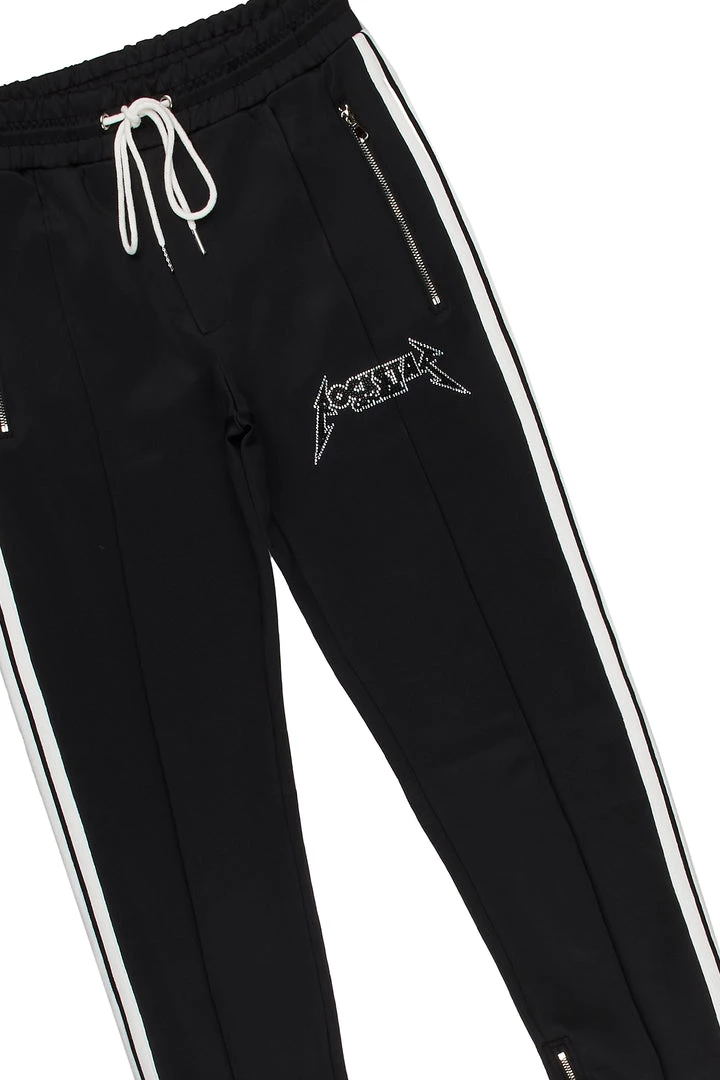 MENS TRACK SETS MOON T-SHIRT TRACKSET-BLACK 3 MENS TRACK SETS MOON T-SHIRT TRACKSET-BLACK