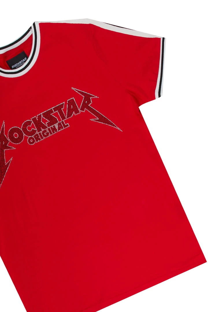 MENS TRACK SETS MOON T-SHIRT TRACKSET-RED 2 MENS TRACK SETS MOON T-SHIRT TRACKSET-RED