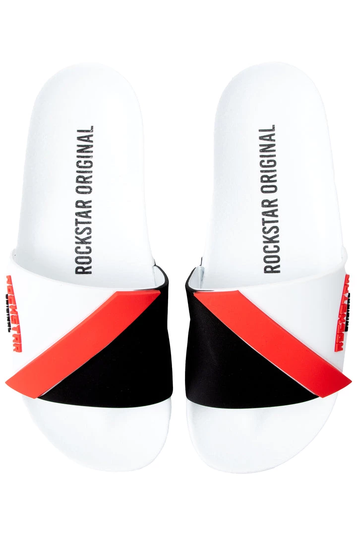 MENS ACCESSORIES MARCELLIN SLIDES- WHITE 1 MENS ACCESSORIES MARCELLIN SLIDES- WHITE