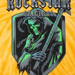 MENS TEES MAVERICK TIE DYE T-SHIRT-YELLOW