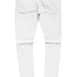 MENS JEANS MIJO BANDANA PATCHWORK JEAN-WHITE