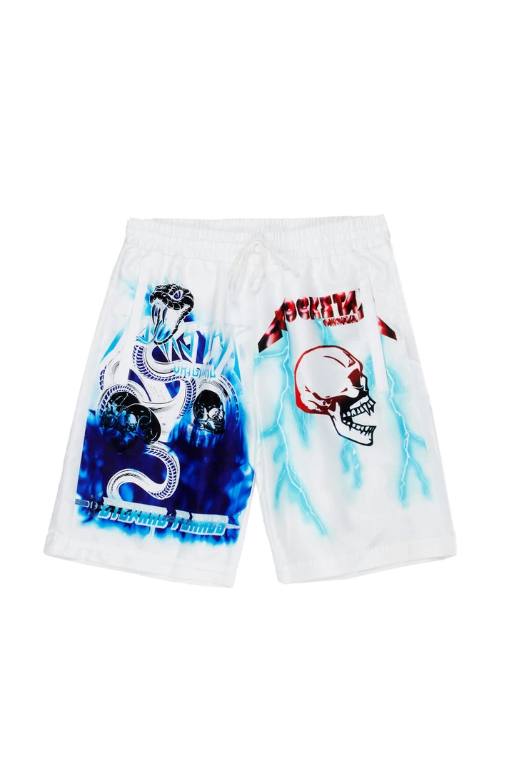 MENS SWIM NASH SWIM SHORT- WHITE 1 MENS SWIM NASH SWIM SHORT- WHITE