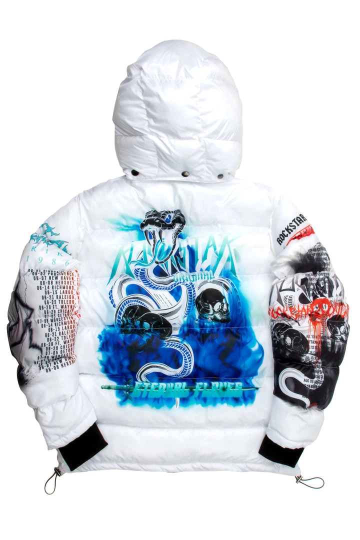 MENS OUTERWEAR White Nash Graphic Print Puffer Jacket 5 MENS OUTERWEAR White Nash Graphic Print Puffer Jacket