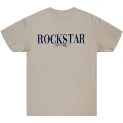 MENS TEES OCTAVIO PRINTED T-SHIRT-BEIGE/NAVY Tops