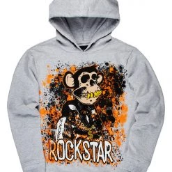 MENS HOODIES & SWEATSHIRTS NFT APE GRAPHIC HOODIE-GREY Tops