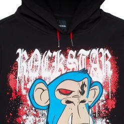 MENS HOODIES & SWEATSHIRTS NFT APE GRAPHIC HOODIE-BLACK Tops