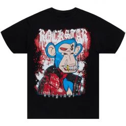 MENS TEES NFT GRAPHIC T-SHIRT-BLACK Tops