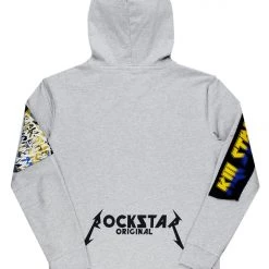 MENS HOODIES & SWEATSHIRTS NIX PATCHWORK HOODIE-HEATHER GREY Tops