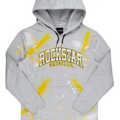 MENS HOODIES & SWEATSHIRTS NERO PAINTER HOODIE-GREY/YELLOW
