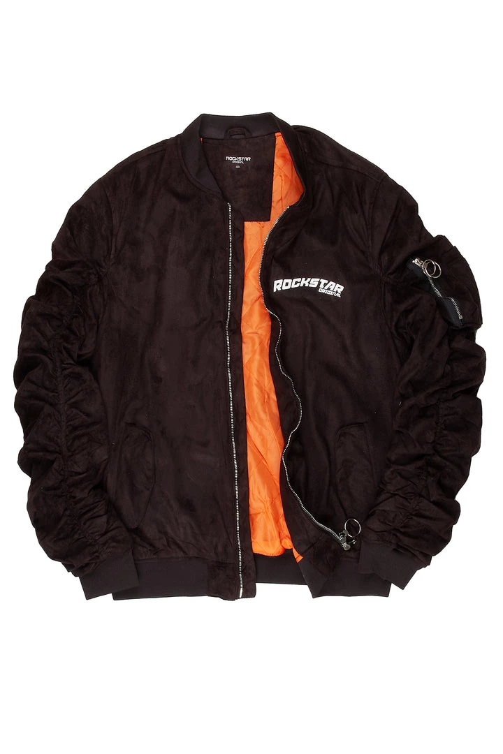 MENS JACKETS NUKE BOMBER JACKET-BLACK 2 MENS JACKETS NUKE BOMBER JACKET-BLACK