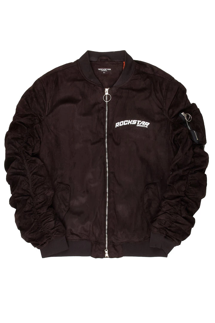 MENS JACKETS NUKE BOMBER JACKET-BLACK 1 MENS JACKETS NUKE BOMBER JACKET-BLACK