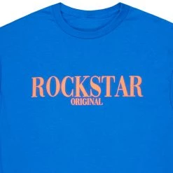 MENS TEES Tops OCTAVIO PRINTED T-SHIRT-ROYAL/ORANGE