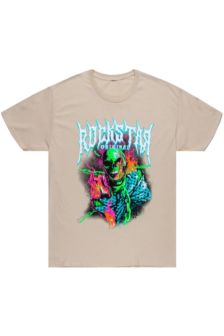 MENS TEES ODDVAR GRAPHIC T-SHIRT-BEIGE 1 MENS TEES ODDVAR GRAPHIC T-SHIRT-BEIGE