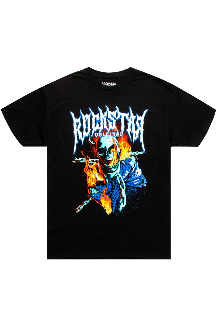 MENS TEES ODDVAR GRAPHIC T-SHIRT-BLACK 1 MENS TEES ODDVAR GRAPHIC T-SHIRT-BLACK