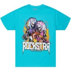 MENS TEES Tops OOGA PRINTED T-SHIRT- AQUA