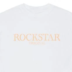 MENS TEES VICARIO GRAPHIC T-SHIRT-WHITE/ORANGE