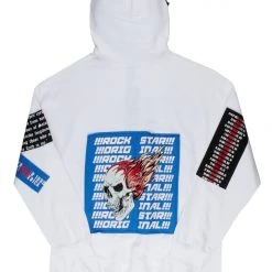 MENS HOODIES & SWEATSHIRTS ORME PATCHWORK HOODIE-WHITE 5 MENS HOODIES & SWEATSHIRTS ORME PATCHWORK HOODIE-WHITE