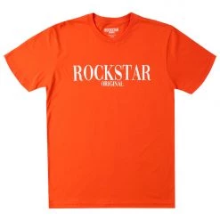 MENS TEES OCTAVIO PRINTED T-SHIRT- ORANGE