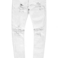 MENS JEANS Oscar White 5 Pocket Jean Denim