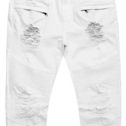 MENS JEANS OSCAR SIGNATURE BIKER JEAN-WHITE