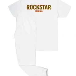 MENS TRACK SETS CASEY T-SHIRT/PANT SET-WHITE 13 MENS TRACK SETS CASEY T-SHIRT/PANT SET-WHITE