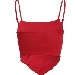 WOMENS TOPS Pepper Red Bandana Hem Tank Best Seller