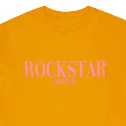 MENS TEES OCTAVIO PRINTED T-SHIRT-ORANGE/PINK Tops