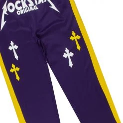 MENS TRACK SETS CHASIN GRAPHIC TRACK SET-YELLOW/PURPLE