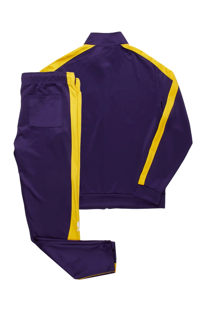 MENS TRACK SETS DONATO GRAPHIC TRACK SET-YELLOW/PURPLE 4 MENS TRACK SETS DONATO GRAPHIC TRACK SET-YELLOW/PURPLE