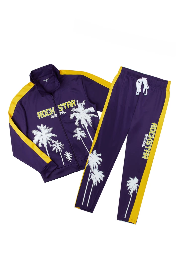 MENS TRACK SETS DONATO GRAPHIC TRACK SET-YELLOW/PURPLE 1 MENS TRACK SETS DONATO GRAPHIC TRACK SET-YELLOW/PURPLE