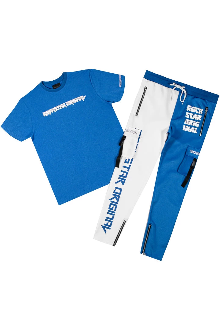 MENS TRACK SETS PAYNE T-SHIRT TRACK SET- ROYAL BLUE/WHITE 1 MENS TRACK SETS PAYNE T-SHIRT TRACK SET- ROYAL BLUE/WHITE