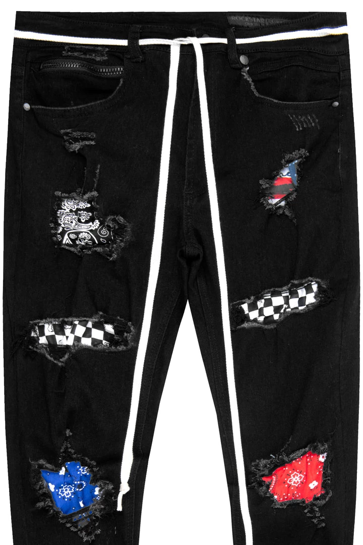 MENS JEANS PAYTEN PATCH JEAN-BLACK 2 MENS JEANS PAYTEN PATCH JEAN-BLACK