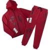 MENS TRACK SETS QADIR GRAPHIC TRACK SET-BURGUNDY