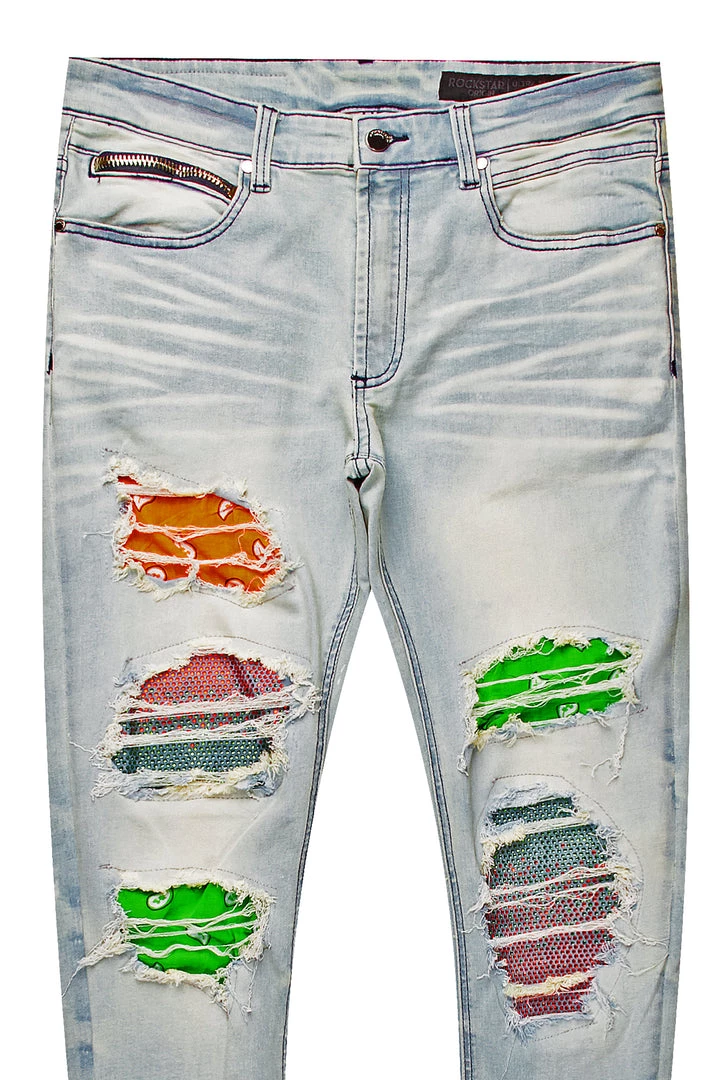 MENS JEANS Rae Green Crystal Jean Denim 2 MENS JEANS Rae Green Crystal Jean Denim