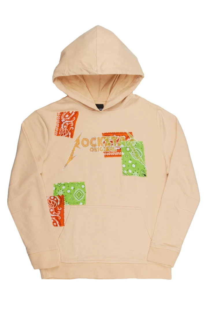 MENS HOODIES & SWEATSHIRTS RAE GRAPHIC HOODIE-ORANGE/GREEN 1 MENS HOODIES & SWEATSHIRTS RAE GRAPHIC HOODIE-ORANGE/GREEN