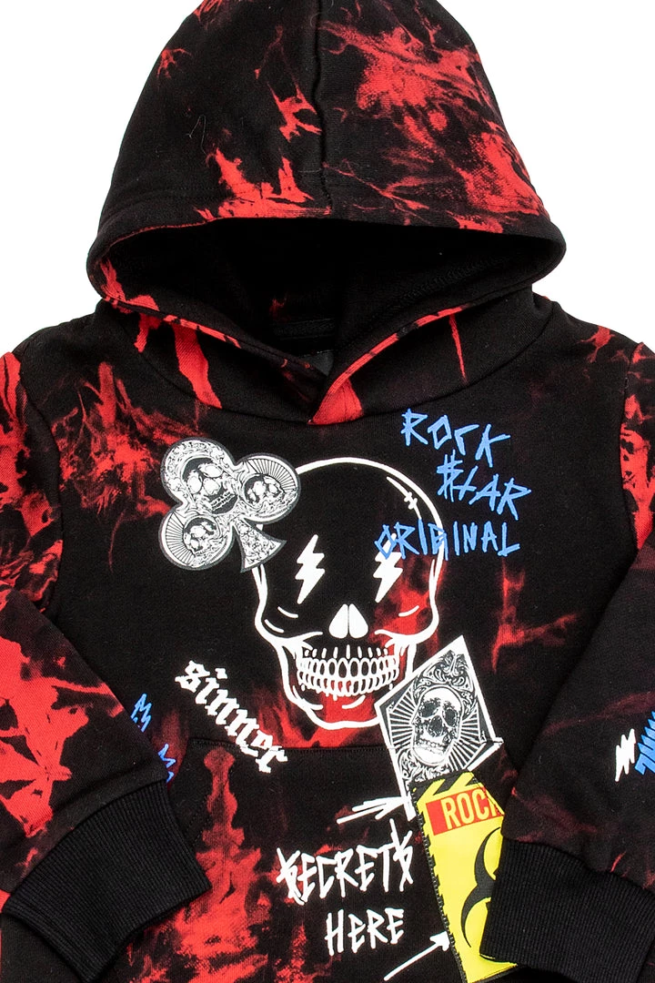 BOYS HOODIES & SWEATSHIRTS KIDS SNOH HOODIE-BLACK/RED 2 BOYS HOODIES & SWEATSHIRTS KIDS SNOH HOODIE-BLACK/RED